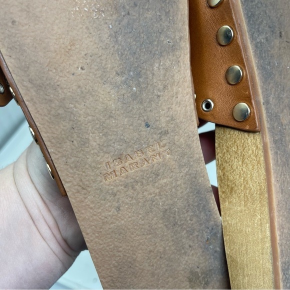 ISABEL MARANT Jaso embellished leather wooden slides sz 36 US 5 - Picture 7 of 12